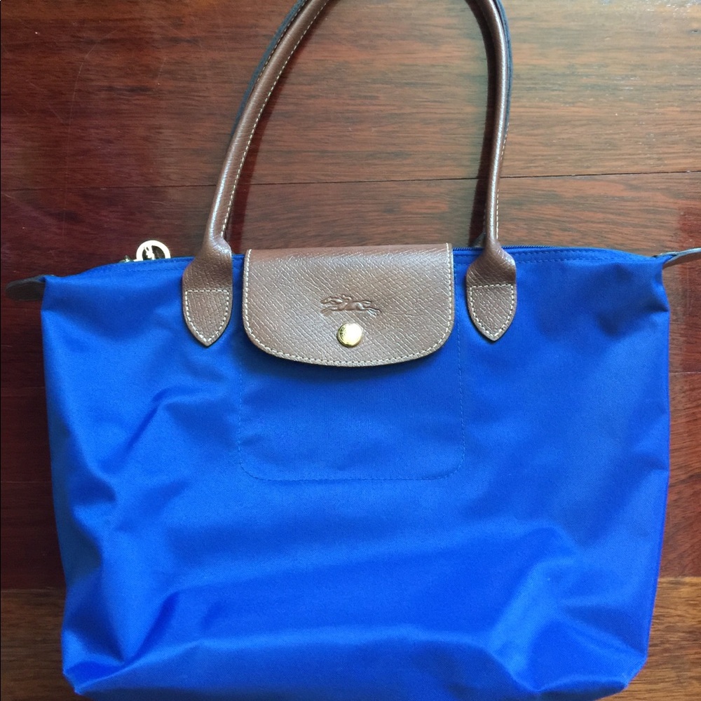 Longchamp medium tote royal blue exc